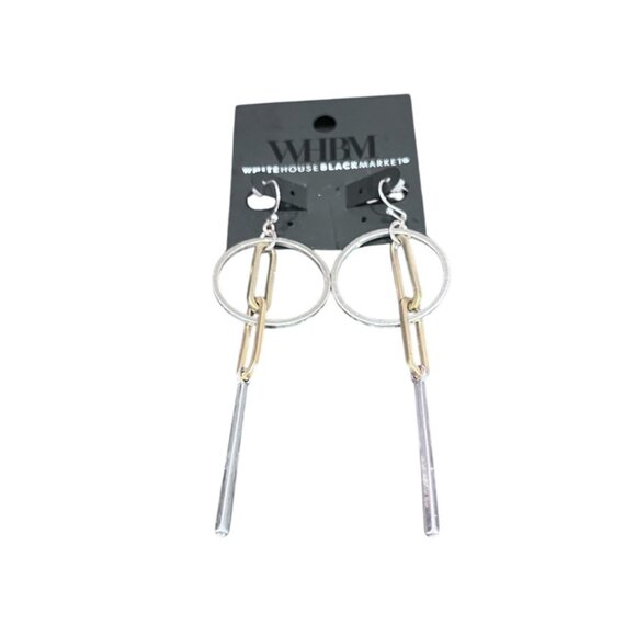 White House Black Market Jewelry - White House Black Market Women's Silver and Gold Earrings Size OS